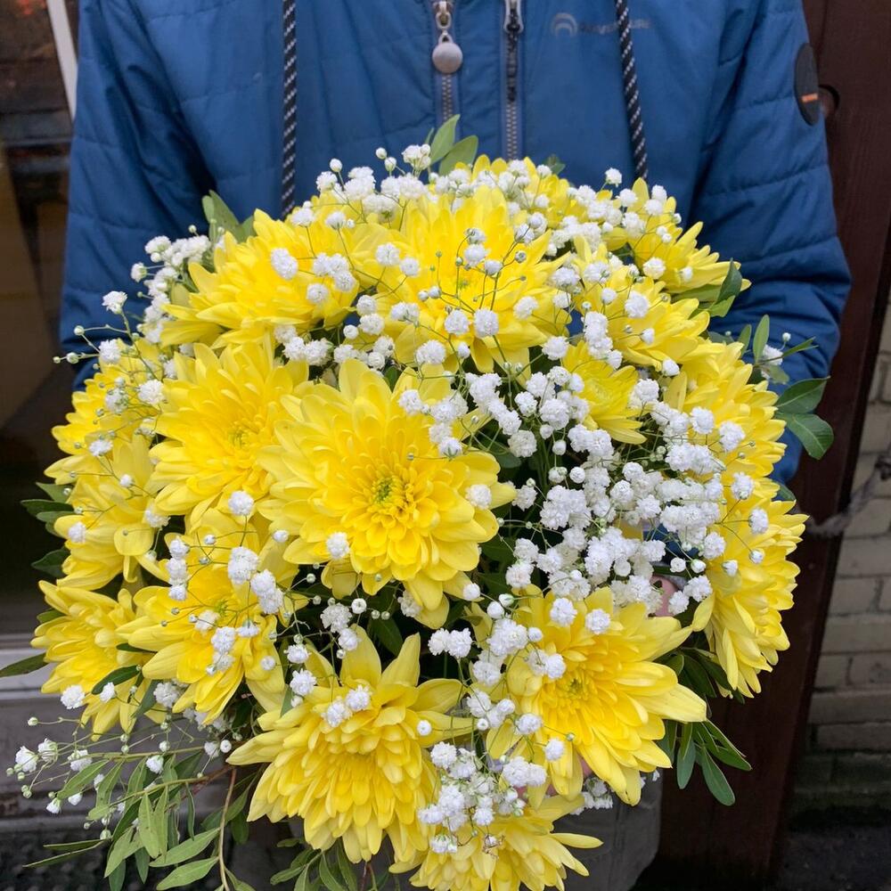 Шляпная коробка с хризантемой Шляпная коробка с хризантемой